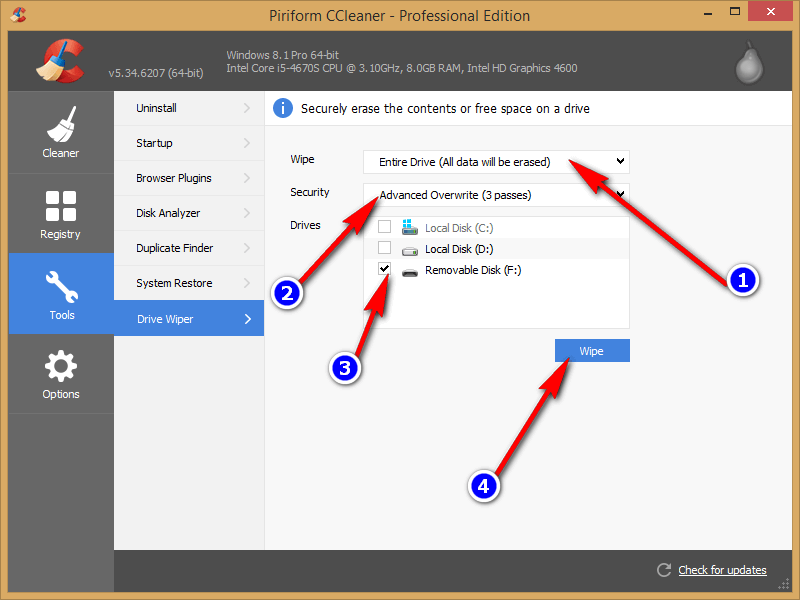 ลบไฟล์ถาวร ด้วย CCleaner
