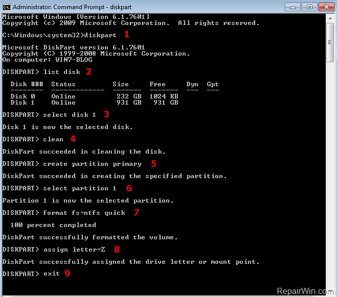 ใช้ Diskpart ฟอร์แมตคำสั่ง format fs=ntfs เจอ error ว่า The parameter is incorrect